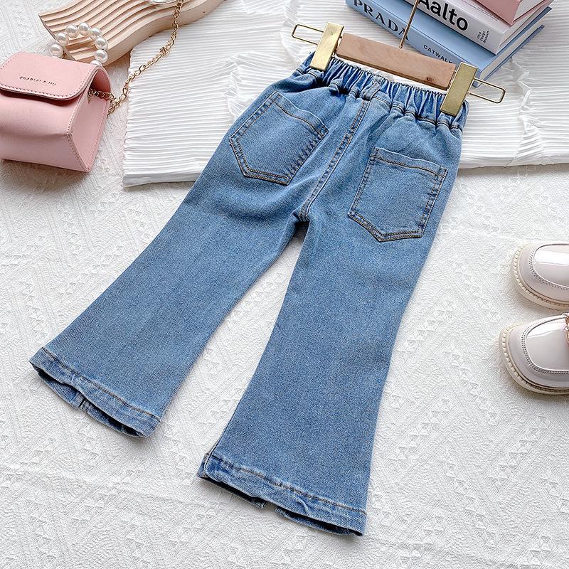 Children's Fashion Jeans Pants Fall Products Girls Retro Casual Pants Little Girl Party Street Style Pure Cotton Jeans