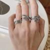 Retro 925 Silver Open Feather Ring - Exaggerated Non-Fading Hip Hop Jewelry for Men & Women