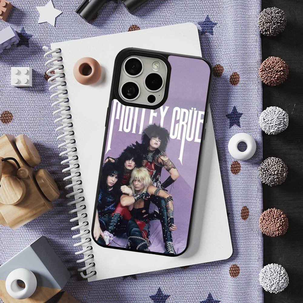 Rock Band M-Motley C-Crue Phone Case For iPhone 16,15,14,13,12,11,Pro,Max,Plus,Mini,Magsafe,Magnetic Wireless Charging Case