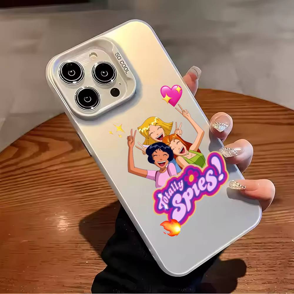 Cool T-Totally Spies Phone Case Color Silver Shell For IPhone 17 16 15 14 13 12 11 Pro Max Plus