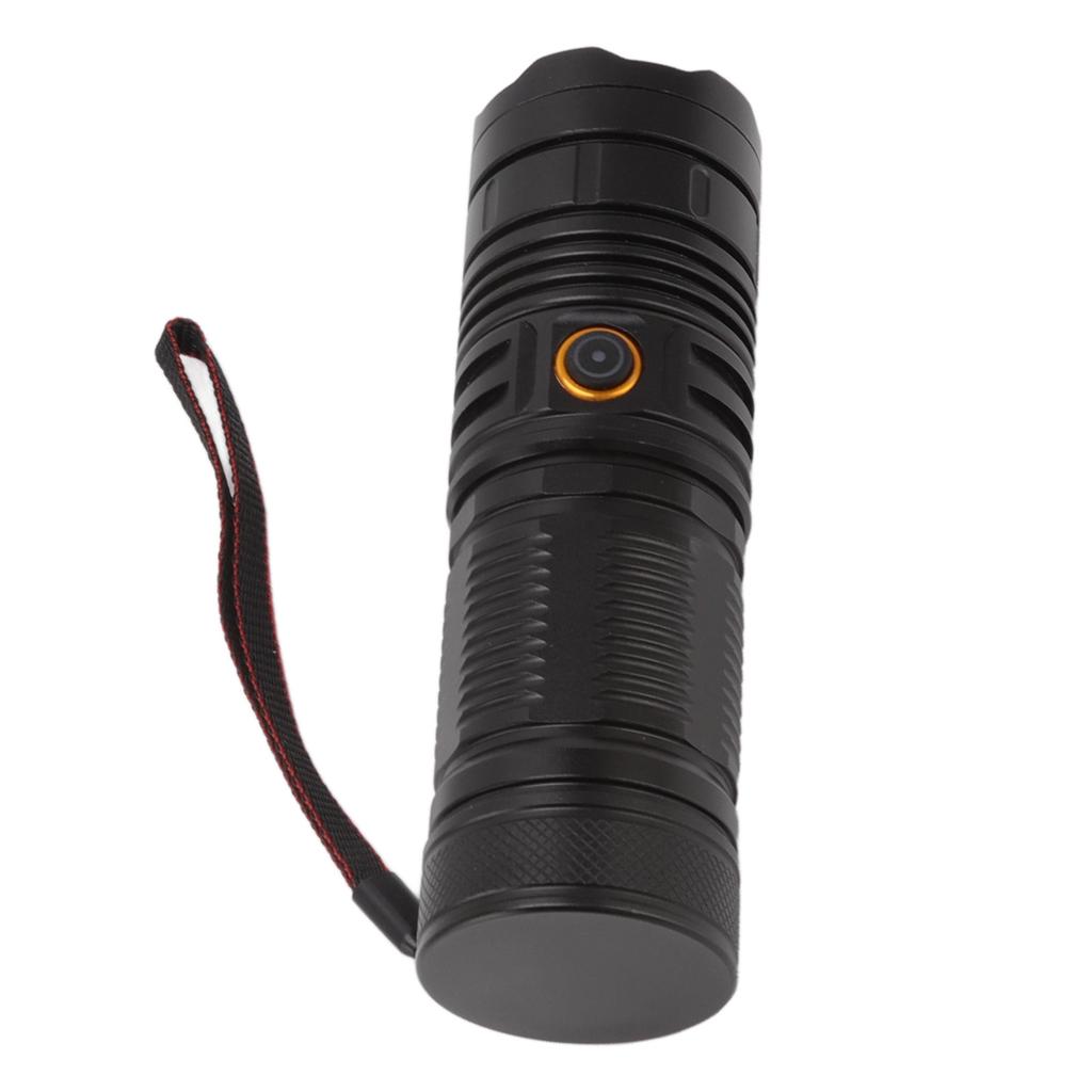 LED Flashlight USB Rechargeable Super Bright Aluminum Alloy Shell Long Range Zoom Waterproof