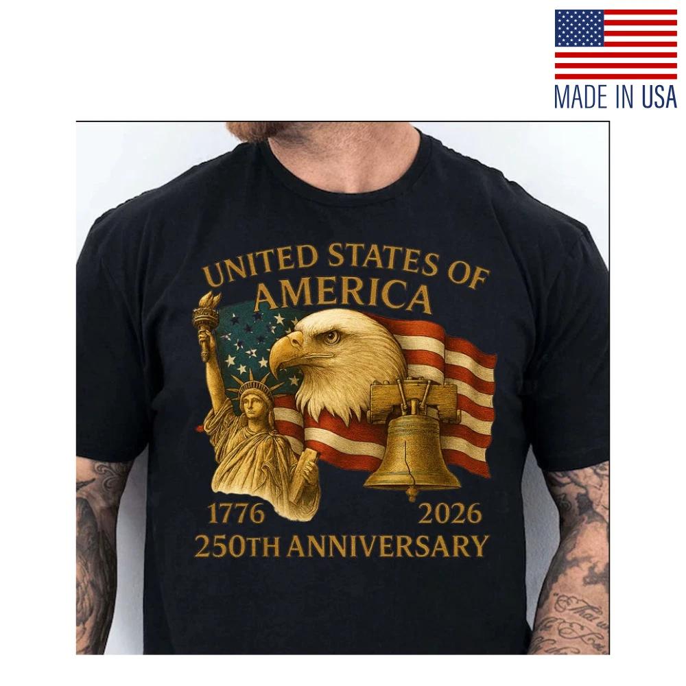 250 Years Anniversary USA Shirt, America 250 Years of Freedom 250th Birthday Tee 3XL