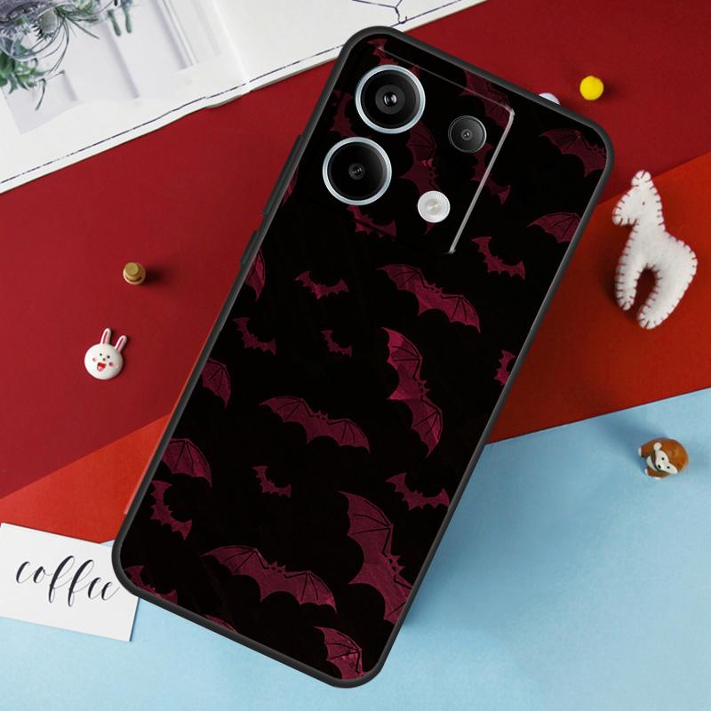 Halloween Vampire Bats Case For Xiaomi Redmi Note 13 Pro 14 12 11 10 15 Pro Plus Redmi 10C 12C 13C 14C 15C 15 Cover