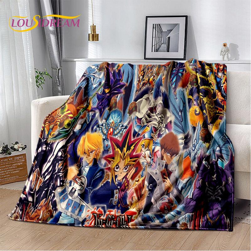 Yu-Gi-Oh MONSTER CARD Anime Cartoon weiche Plüschdecke, Flanelldecke, Überwurf, Decke für Wohnzimmer, Schlafzimmer, Bett, Sofa, Picknick, 3D