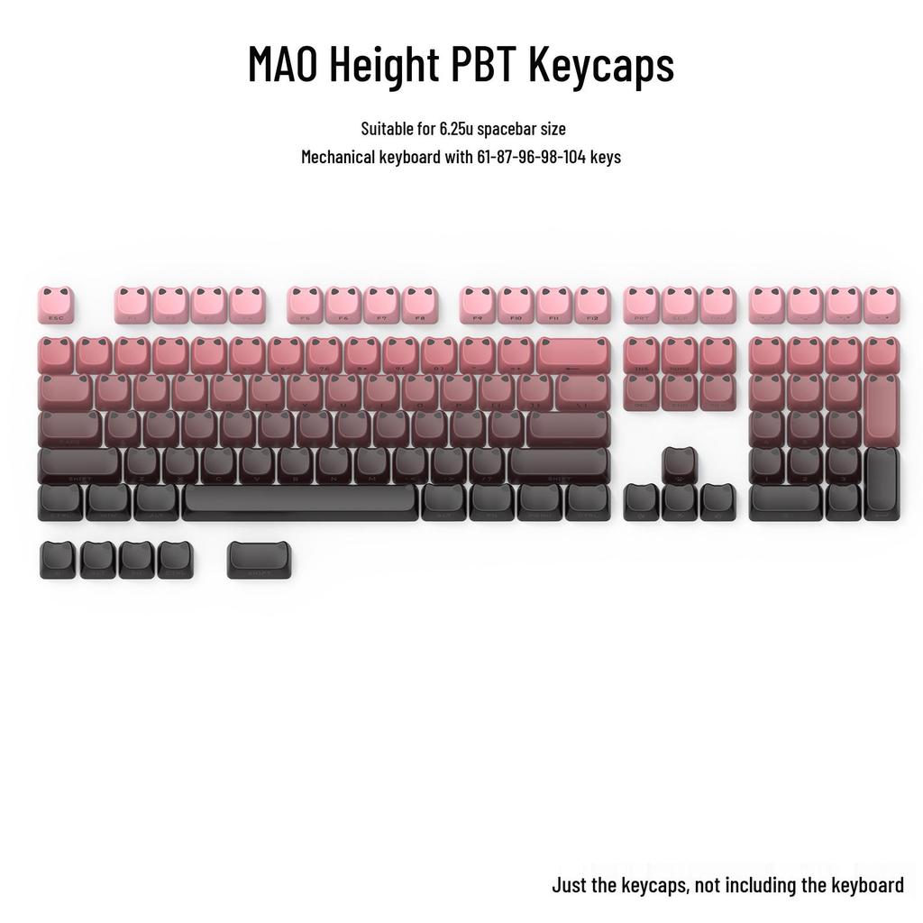 Cute Cat Ear Keycap: PBT Dye-Sublimation, Translucent, Compatible with MX Switches