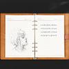 A5 Student Leather Loose-leaf Notebook, Work Notepad, Lined/grid/blank Pages, Business Meeting Record Book, Diary, Subject Notes