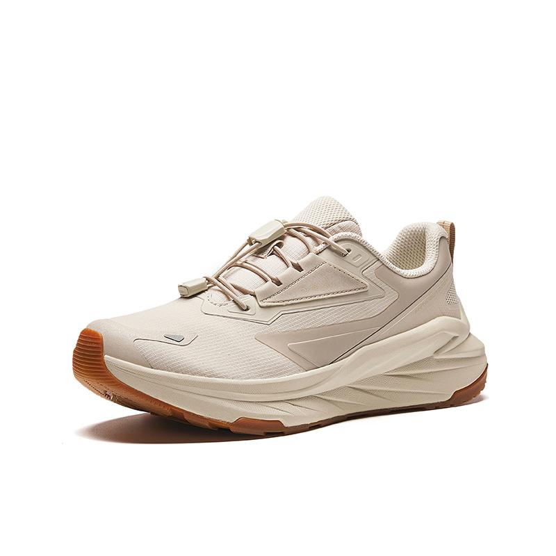 Anta Exploration Comfortable Shock Absorbing Durable Low Top Running Shoes Women sneaker White Brown 922415588-2