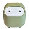 Desktop Trash Can with Folding Cover Press-Type Opening Mechanism Compact Size Cartoon Shape Trash Bin