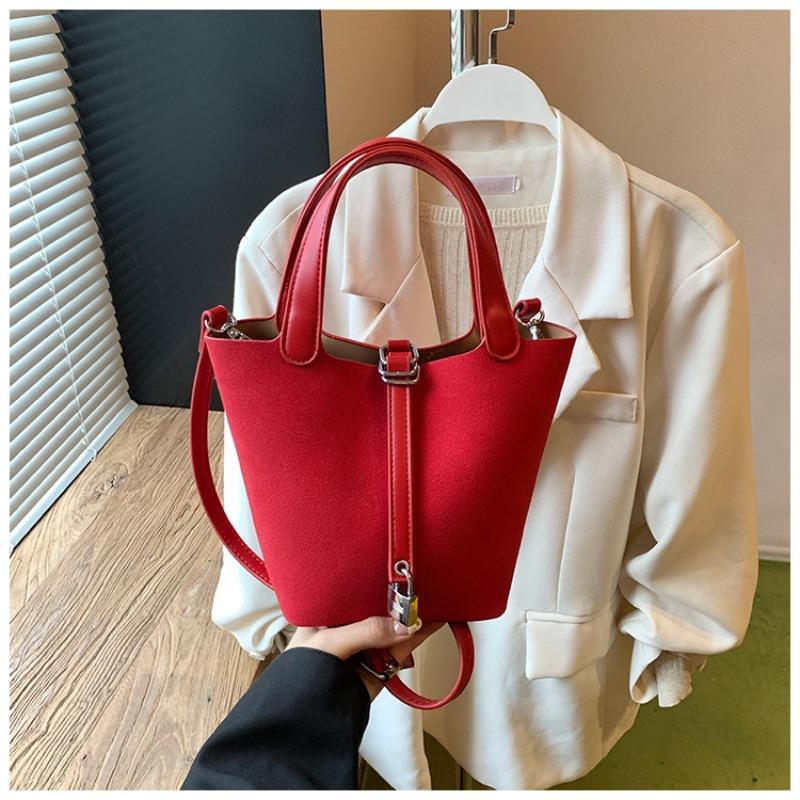 Frosted Retro Small Bag Women's Autumn and Winter Versatile New Messenger Child and Mother Bag Bucket Bag