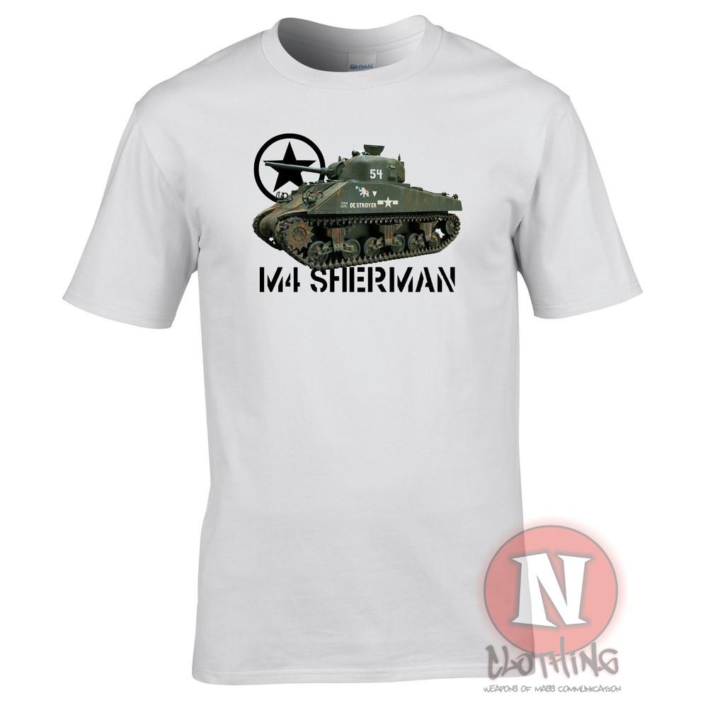 M4 Sherunisex Tank TShirt Military Ww2 DDay Historical Vehicle Allied Wwii Wot 2XL