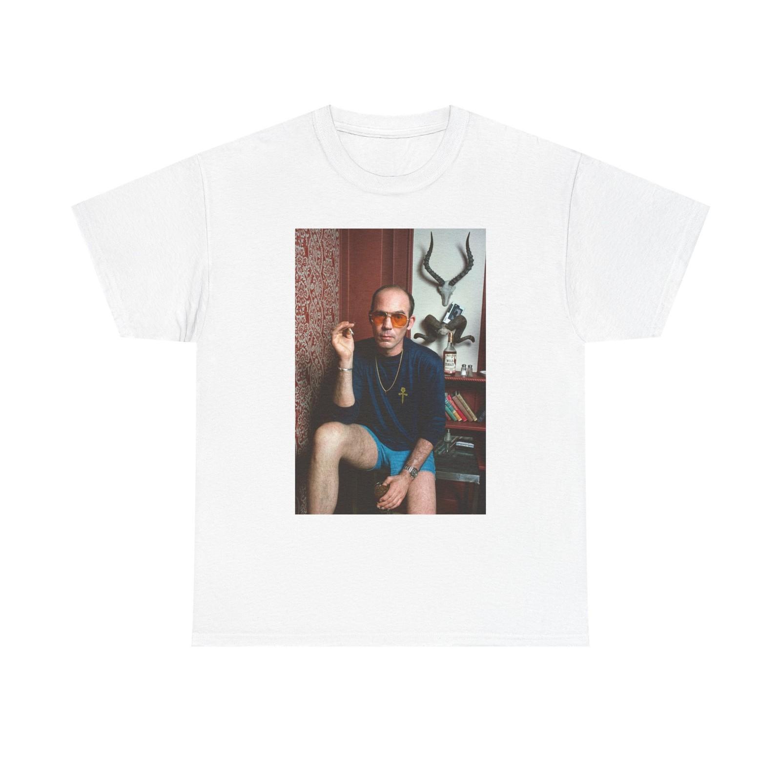 Hunter S Thompson Graphic T Shirt Vintage Retro Unisex Heavy Cotton Tee L