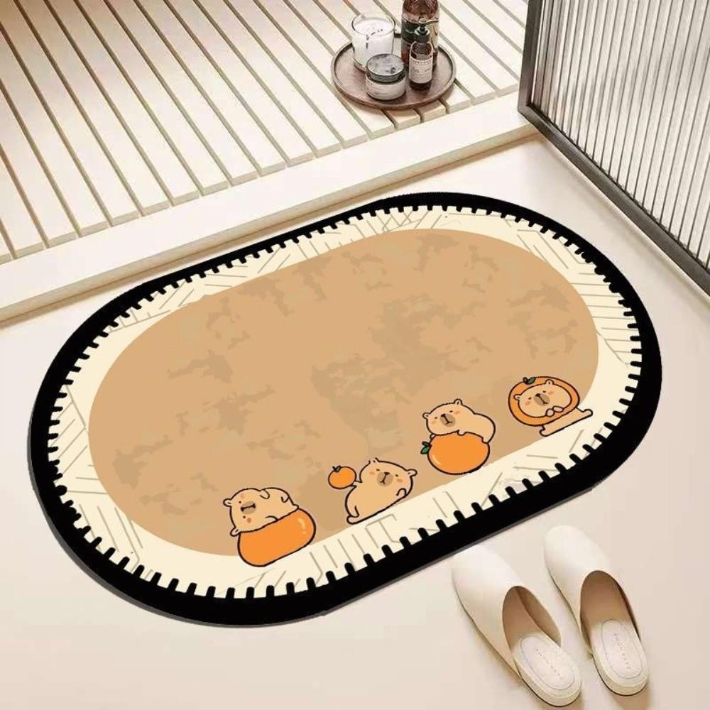 Anti Slip Puppy Absorbent Mat Cartoon Animal Door Mat Stain-resistant Bathroom Mat  Laundry Room