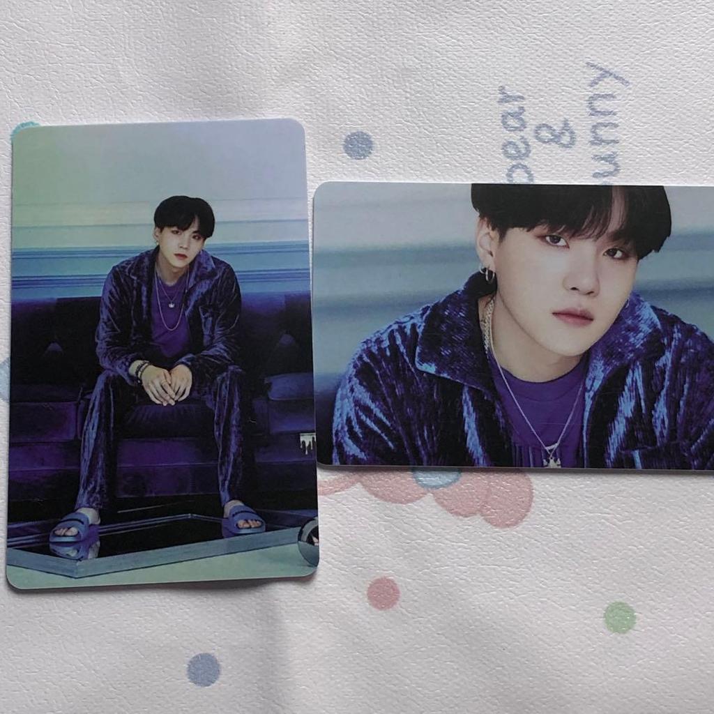 [USED] BTS BE Unreleased Yoongi & Suga Korea Exclusive Lucky Drop Trading Cards (2 Cards)