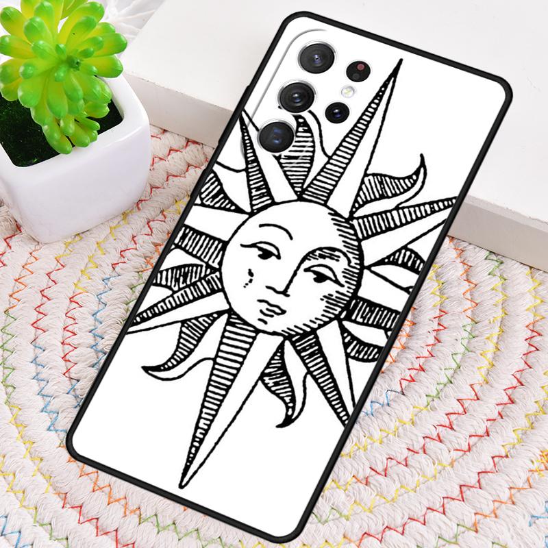 Funny Sun Moon Silicone Phone Case For Samsung Galaxy note 10 pro S26 S25 S24 S23 S22 S21 Plus S25Ultra Capa Cover