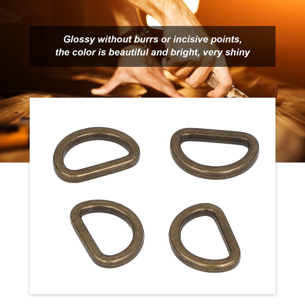 10pcs D Rings Glossy Comfortable Small Compact Decorative Bag Buckles for Crafts