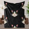1pc Cozy Cat-Themed Flannel Blanket - Soft, High-Quality Digital Print, Polyester, All-Season Use, Perfect Gift for Family