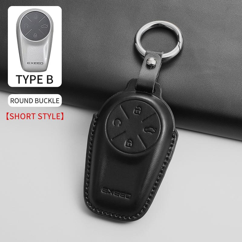 Pu Genuine Leather Auto Smart Key Fob Case Auto Accessories Fit For Chery Auto Exeed Series ET TXL Starway Series VX Starlight Run C-Dm