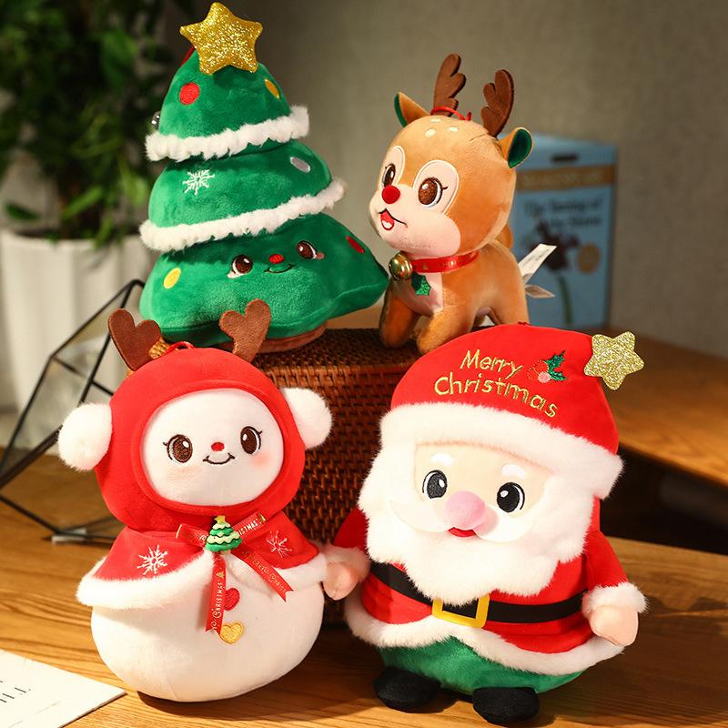 Santa Claus Doll Christmas Tree Apple Doll Plush Toy Elk Snowman Christmas Gift Premium Durable Quality Useful