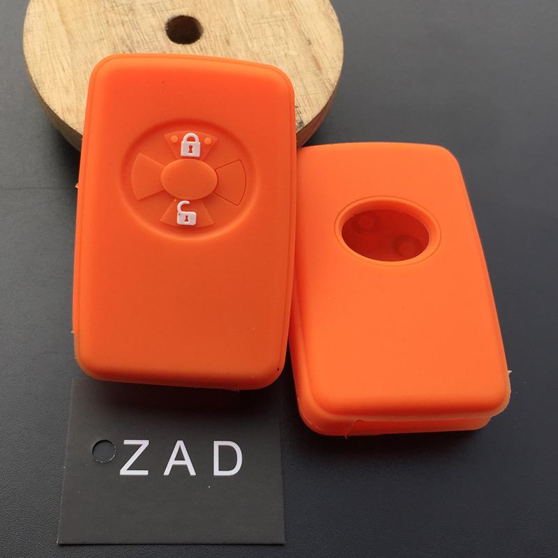 

ZAD Silicone RUBBER car key cover case set shell for toyota Avalon Yaris Hybrid Crown Reiz Corolla RAV4 Yaris remote key cover помаранчевий