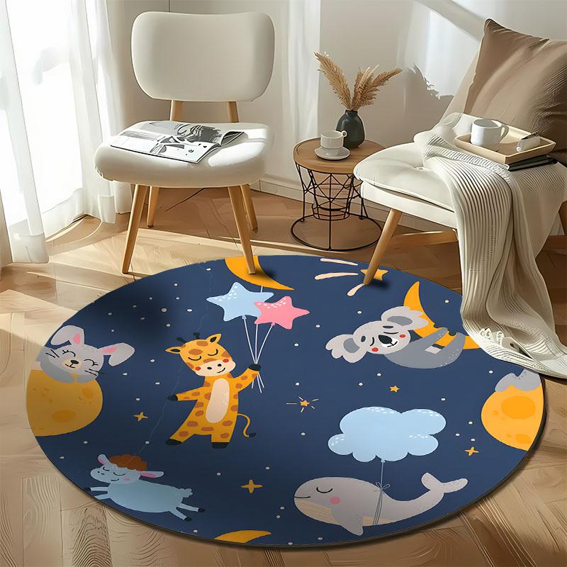 Free shipping "Whimsical Animal Carpet for Kids' Playroom Decor" round carpet for home sofa bedroom,gift