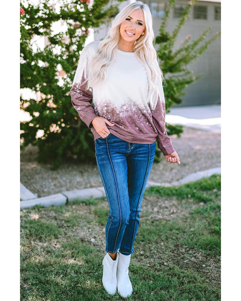 Azura Exchange Pulover Sweatshirt cu Tie Dye în Gradient