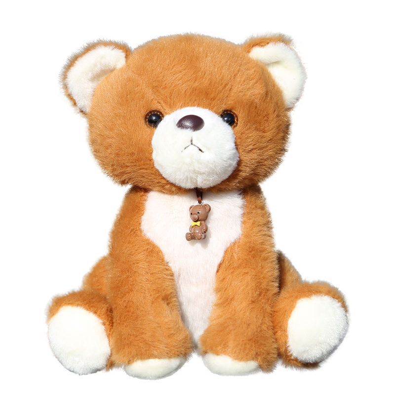 Eight-inch Claw Machine Bear Bib Bear Doll Teddy Bear Plush Toy Children's Sleeping Doll Birthday Gift