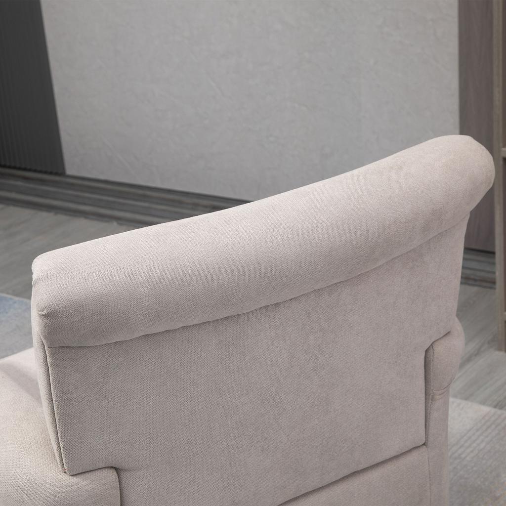 Living Room Armchair Upholstered in Fabric Relax Armchair with Armrests Removable Seat for Bedroom 79x78x87 cm Grey