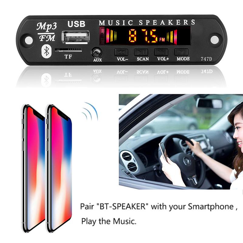 Bluetooth 5.0 Mp3 Player Decoder Board Fm Radio Usb 3.5 Mm Aux Module Bluetooth Receiver Car Kit Audio Amplifier Board