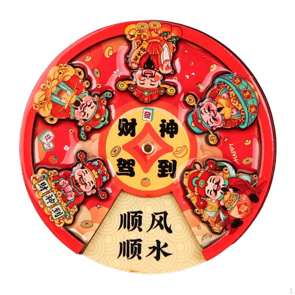 Fridge Magnet Celebrating Wealth, Round Decorative Sticker for Whiteboards And Refrigerators