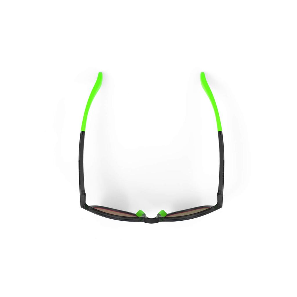 RUDY PROJECT Sports Sunglasses for Road and SPINAIR 56 Crystal Graphite Frame with Polar 3FX HDR Green Lenses Bikes, Cycling, Marathons, Jogging,