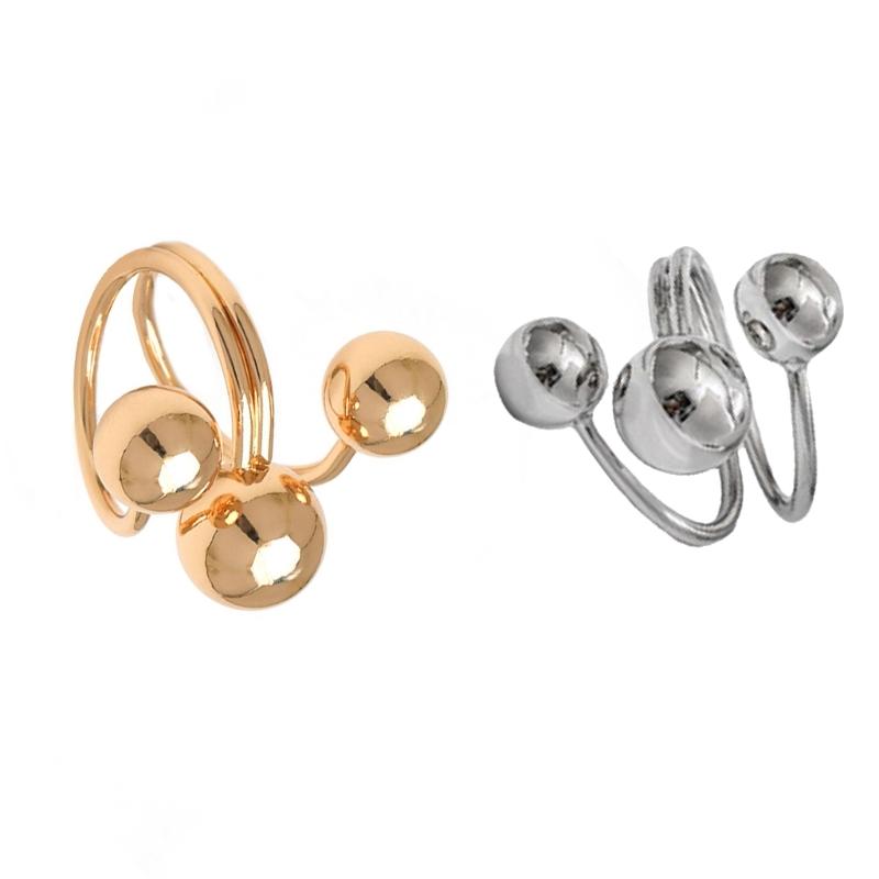 Verstellbare Ringgröße mit glänzender Kugel Offener Fingerring für Männer und Frauen Stilvoller Schmuck für Party und Alltag