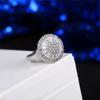 Temperament Platinum Plated Micro-Set Aaa Zircon Ring, Bridal Ring, Hand Jewelry