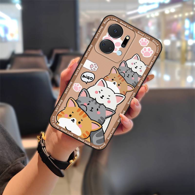 Cartoon Anti-dust Phone Case For Honor X7a/Play7T 5G Full wrap Back Cover Fashion Design Dirt-resistant Waterproof Cute