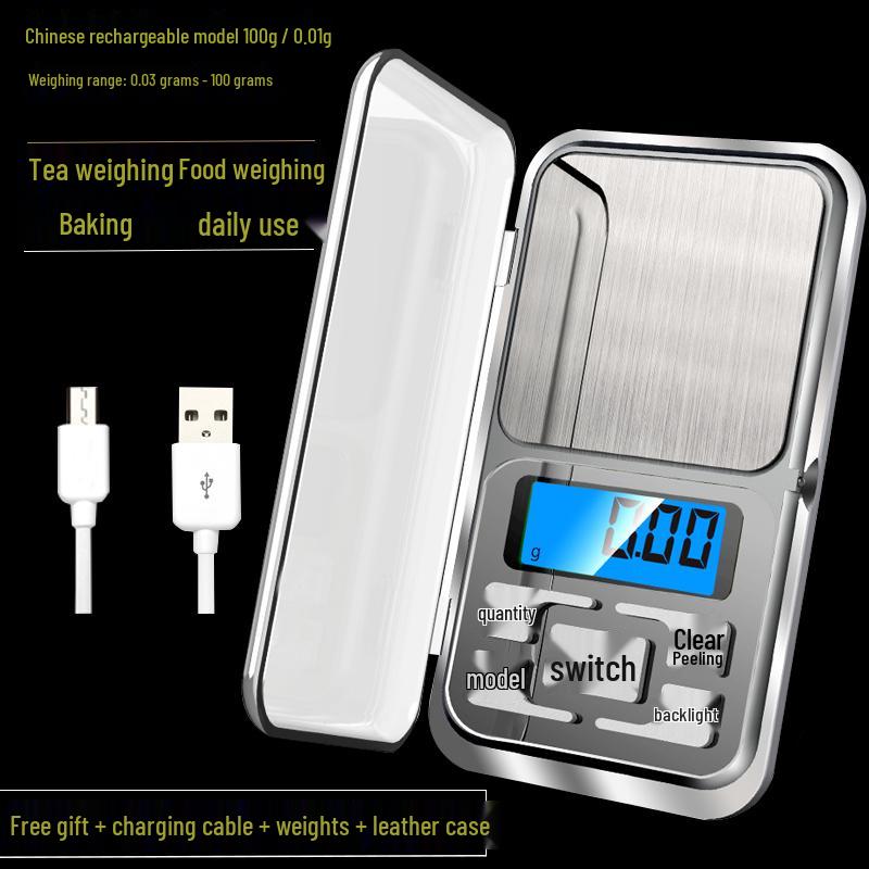 High-Precision Portable Kitchen Scale for Jewelry, Baking, Tea, Bird's Nest - Gram Weight Electronic Scale
