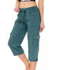 Tuta Corta Casual da Donna a Colore Unito con Coulisse, per Fitness, Corsa, con Tasche, Escursionismo all'Aperto, Primavera ed Estate