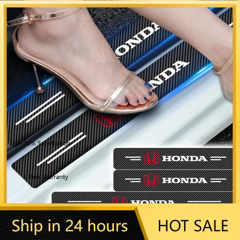 Für Honda Auto Türschweller Carbonfaser Schwellerschutz Aufkleber Decals Für Honda Civci CRV Accord Mugen Prelude FIT City CRZ C