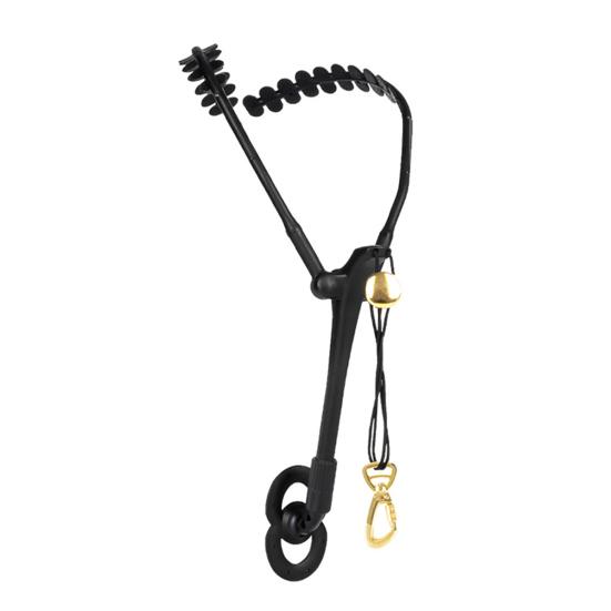 Saxofonový ramenní postroj Nastavitelný saxofonový dvojitý ramenní krční popruh s kovovým otočným hákem pro saxofon barytonový klarinet