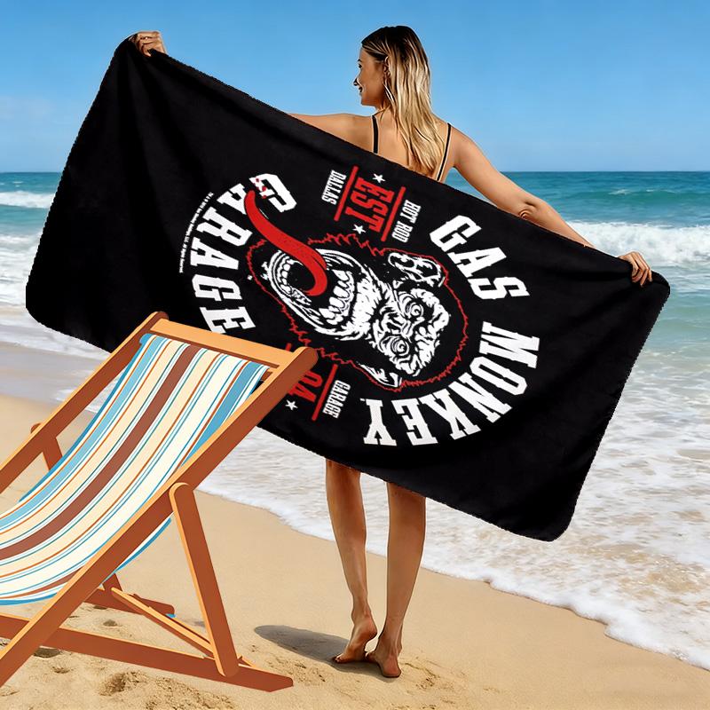 Gas Monkey Garage 2D Flat Print Beach Towel, Large Soft Quick Dry Towel for Beach Camping SwimmingDSTJ0925228