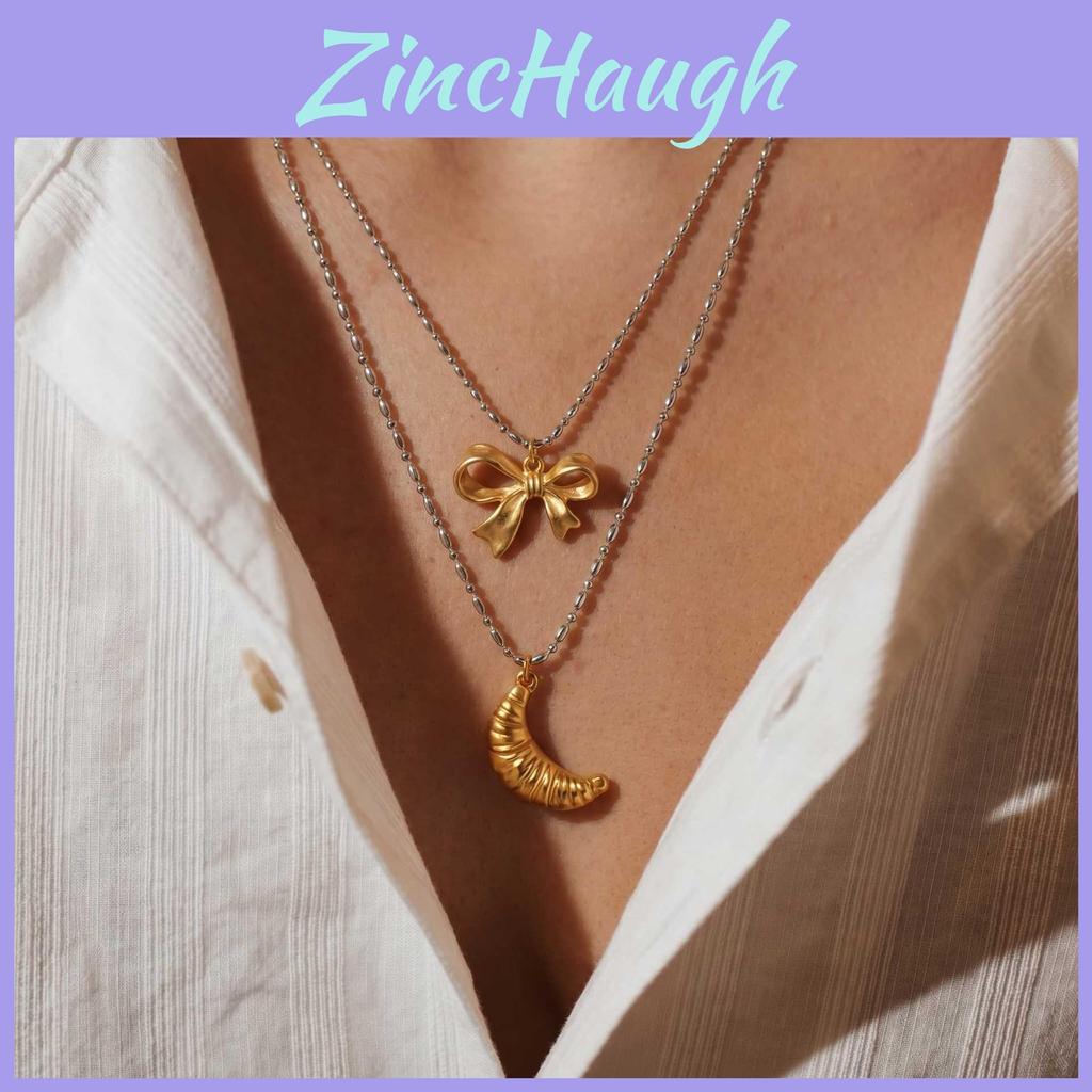 Geometric Style Pendant Necklace Featuring Butterfly Design And Gold Plating For Women