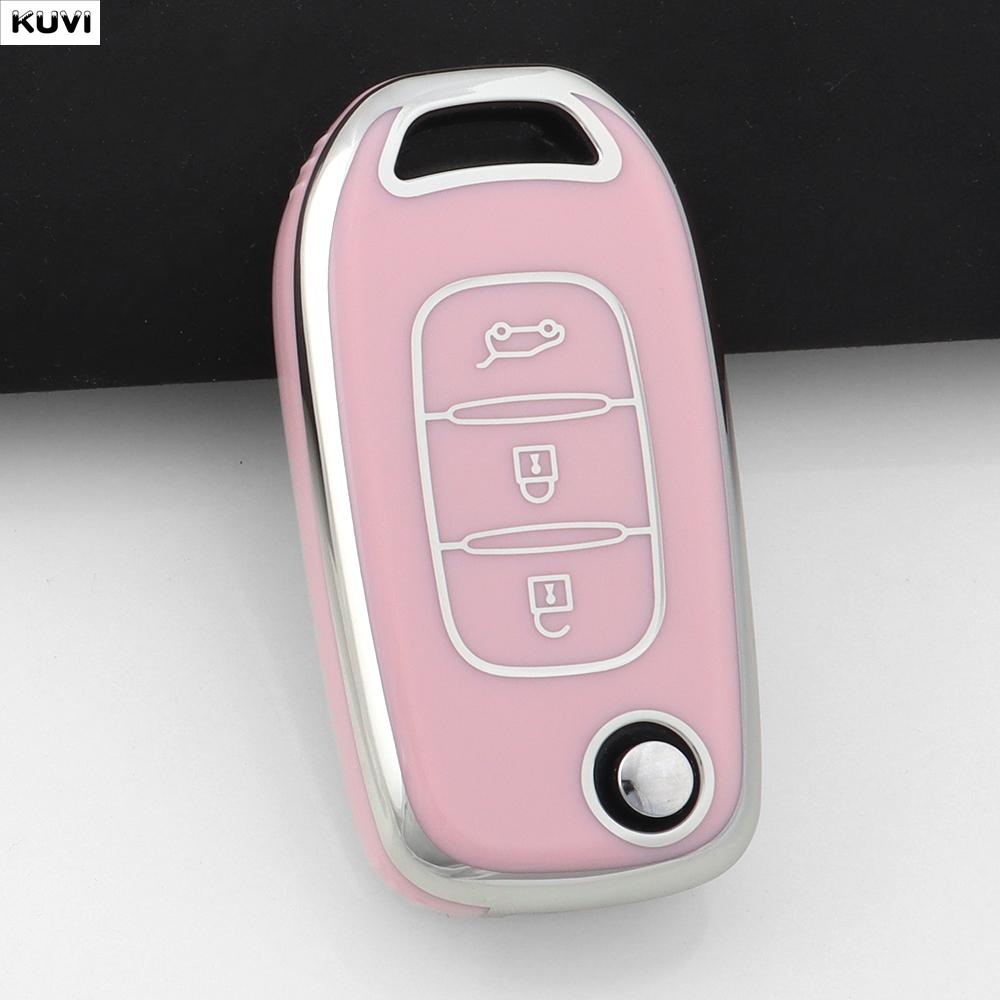

Tpu Car Flip Key Case Cover Fob Shell For Renault Kadjar Captur Megane Sandero Stepway Logan Clio 5 Arkana Kwid