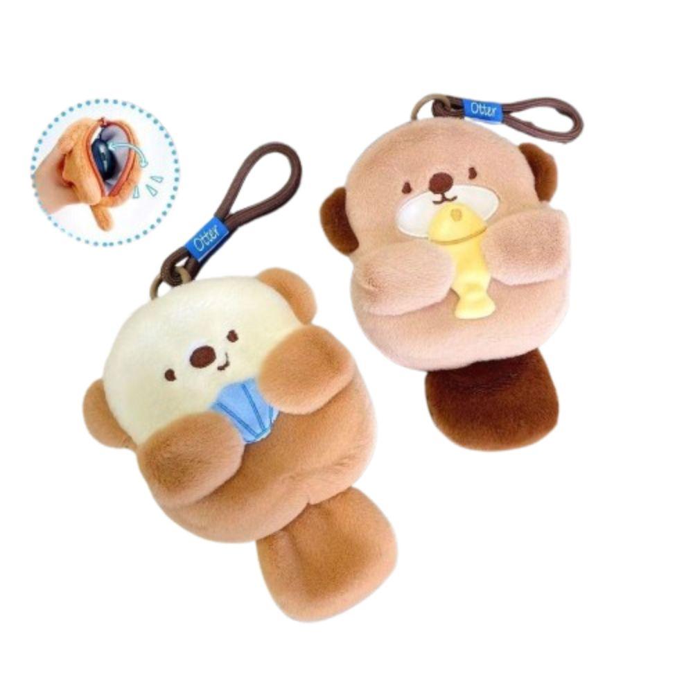

Cute Otter Dog Plush Keychain Kawaii Plush Toy Earphone Bag Cartoon Dog Bag Pendant Birthday Gifts Random 1pc