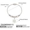 Niche Heart-Shaped Zircon Flower Stainless Steel Bracelet - European & American Style for Women