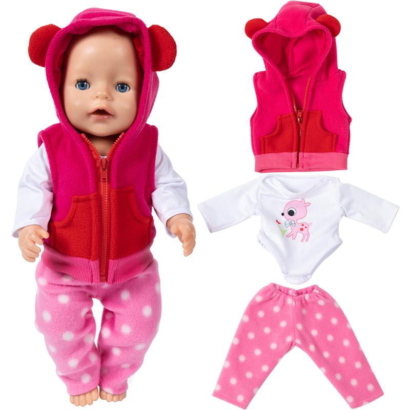 Suit For 17 Inch Baby Reborn Doll 43cm Baby Doll Clothes, Doll Acssories