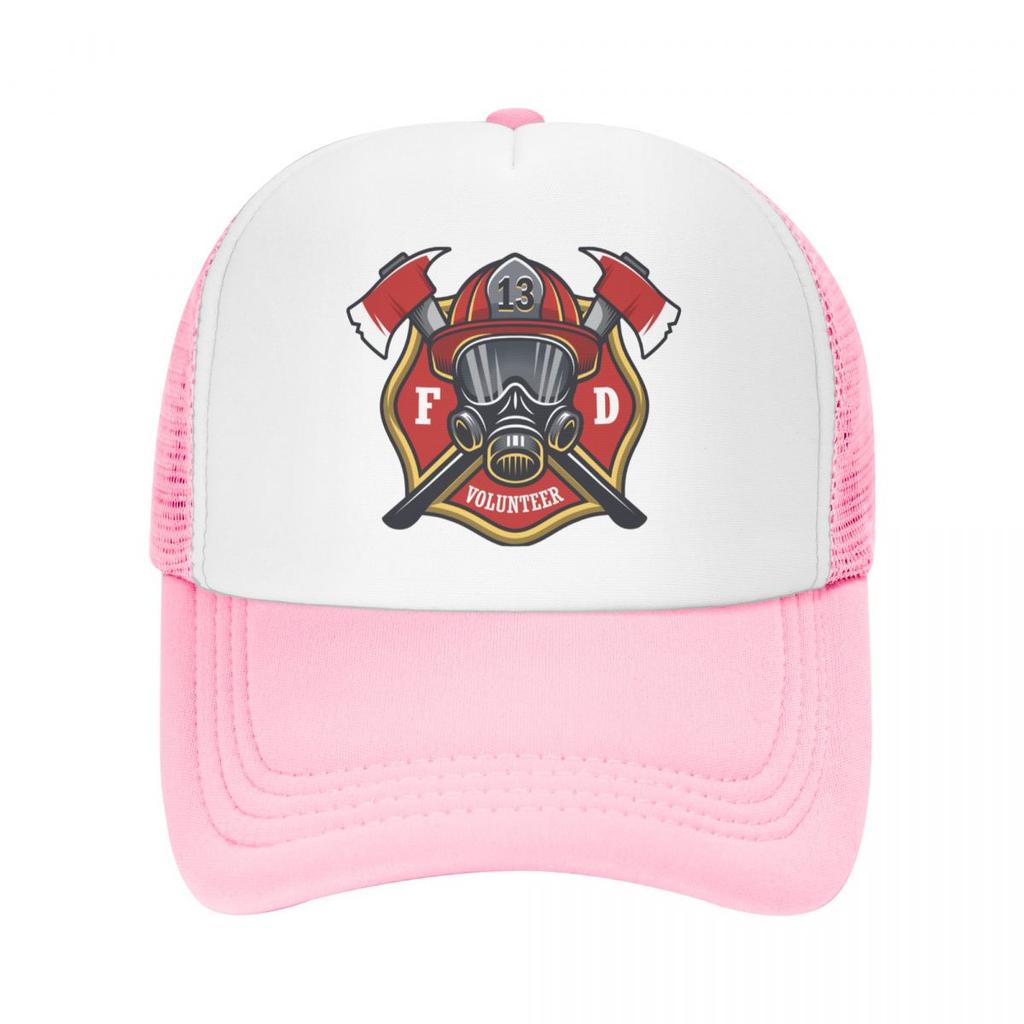 Modische Baseballkappe mit Feuerwehrmann-Totenkopf, WoUnisex, Unisex, verstellbar, Feuerwehrmann, Feuerwehr-Rettungs-Trucker-Mütze, Sport-Snapback-Mützen, Sommerkappen