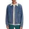 Levis Fw22 Revers Shearling Kragen Einreihige Jeansjacke Unisex Jacke Denim-Blau A4882-0000