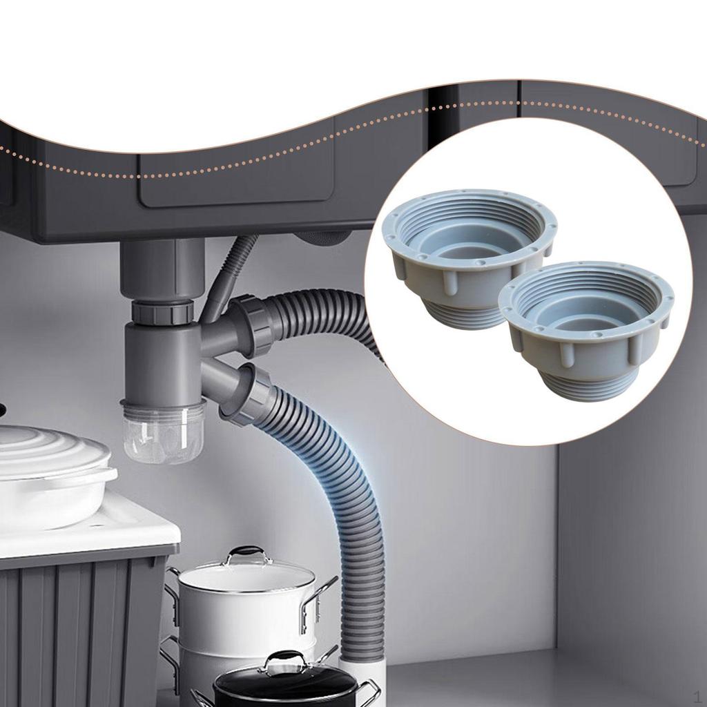 Sink Drain Adapter Extension Coupling, Multifunctional PP Reducing Pipe for Kitchen Sinks
