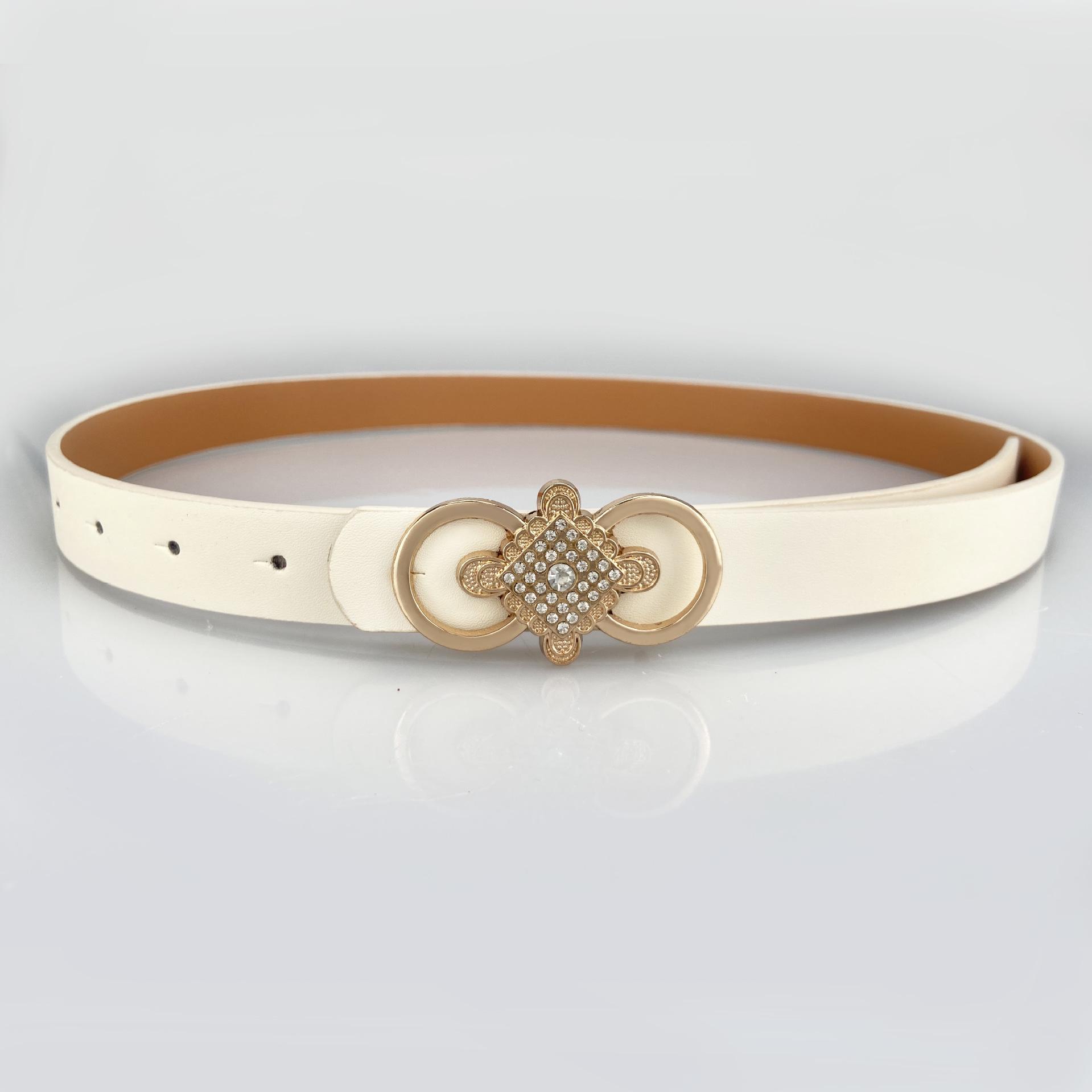 

Корона Стразы Женский Пояс из ПУ Кожи - Модный Корсет для Талии для Юбок и Пальто 110 cm белый