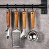 Stainless Steel Kitchen Tool Kit Handheld Wooden Handle Fruit Vegetabless Grater Plane Easy Operate Non-Slip Cooking Tool