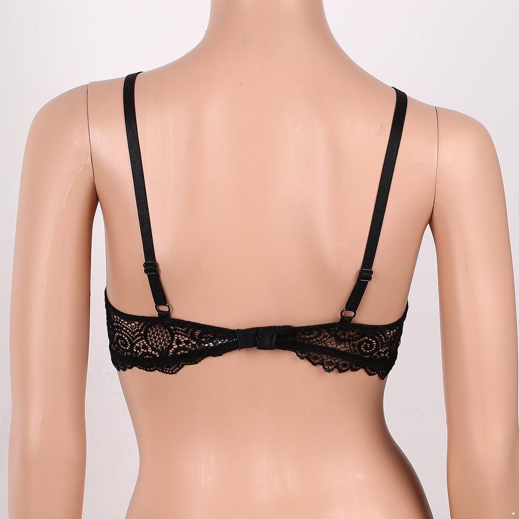 Dámská květinová krajka Bralette Open Front Crop Tops Kostice Bustier Bralet Top