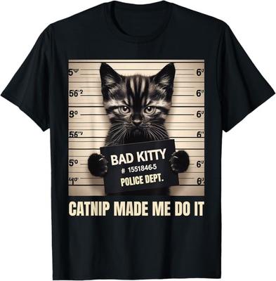 Katzenspielzeug hat mich dazu gebracht Mugshot für Katzenliebhaber Katzenmama Katzenpapa T-Shirt